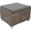 OUTFLEXX Hocker, Grau, Polyrattan, 54 X 63 X 41 Cm, Inkl. Polster