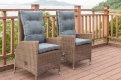 OUTFLEXX 2er Set Dining Sessel, Hellbraun, Polyrattan, 55 X 65 X 112 Cm, Rücken Stufenlos Verstellbar -Gartenblick Geschaft 7 20678.jpg