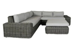 OUTFLEXX Ecklounge, Two Tone Grey, Polyrattan, 6 Personen, Inkl. Tisch/Hocker 90 X 90 Cm Und Polster In Grau -Gartenblick Geschaft 7 20907.jpg