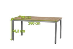 SIENA GARDEN Geneva Dining Tisch, Alu / FSC Teak, 160 X 90 Cm, 6 Personen -Gartenblick Geschaft 8138 4 5.jpg