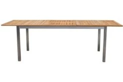 OUTFLEXX Set, Silber, 200/300 X 100 Cm, Edelstahl/Teak, Ausziehtisch, 8 Stapelstühle, 2 Multipositionssessel 21 OUTFLEXX Set, Silber, 200/300 X 100 Cm, Edelstahl/Teak, Ausziehtisch, 8 Stapelstühle, 2 Multipositionssessel -Gartenblick Geschaft 8 14154.jpg