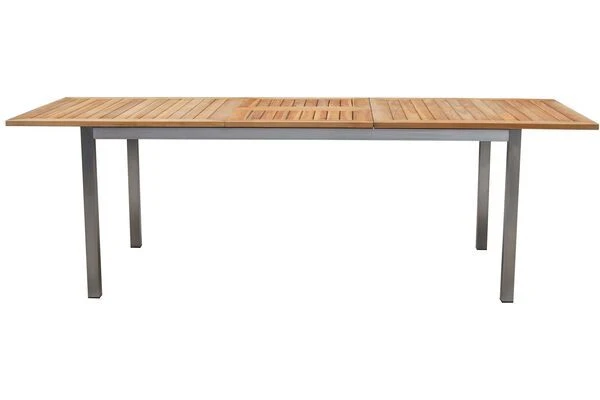 OUTFLEXX Set, Silber, 200/300 X 100 Cm, Edelstahl/Teak, Ausziehtisch, 8 Stapelstühle, 2 Multipositionssessel 10 OUTFLEXX Set, Silber, 200/300 X 100 Cm, Edelstahl/Teak, Ausziehtisch, 8 Stapelstühle, 2 Multipositionssessel - Image 8