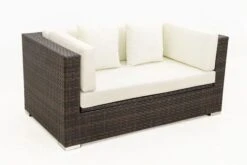 OUTFLEXX 2-Sitzer Sofa, Braun Marmoriert, Polyrattan, 152 X 85 X 70 Cm, Wasserfeste Kissenbox -Gartenblick Geschaft 8 15734 2 BOX.jpg