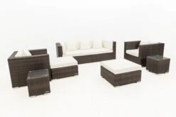 OUTFLEXX Loungemöbel-Set, Braun Marmoriert, Polyrattan, 6 Pers, Wasserfeste Kissenbox, Inkl. Beistelltisch -Gartenblick Geschaft 8 16063 BOX B.jpg