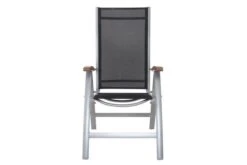 VILLANA Multipositionssessel, Silber/schwarz, Alu/Textilene, 64 X 58 X 110 Cm, FSC Akazienholz Armlehnen -Gartenblick Geschaft 8 16458.jpg