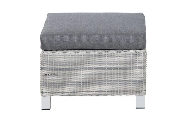 SIENA GARDEN Corido Loungehocker, Ice Grey, Alu / Gardino®-Geflecht, 61x63x45 Cm 10 SIENA GARDEN Corido Loungehocker, Ice Grey, Alu / Gardino®-Geflecht, 61x63x45 Cm - Image 8