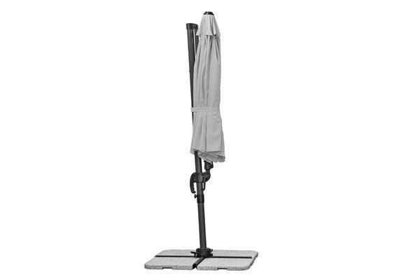 Schneider® SCHNEIDER Rhodos Eco Twist Ampelschirm, Grau, 300x300 Cm, Rund 8 Schneider® SCHNEIDER Rhodos Eco Twist Ampelschirm, Grau, 300x300 Cm, Rund - Image 6