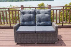 OUTFLEXX Dining 2-Sitzer Sofa, Grau, Polyrattan, 148 X 83 X 110 Cm, Stufenlos Verstellbar -Gartenblick Geschaft 9 18912.jpg