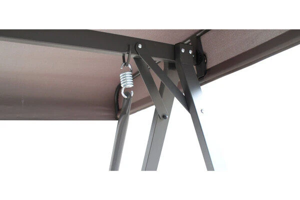 OUTFLEXX 3-Sitzer Hollywoodschaukel, Grau/anthrazit, Stahl/Polyester, 233x135 Cm, Mit Liegefunktion 14 OUTFLEXX 3-Sitzer Hollywoodschaukel, Grau/anthrazit, Stahl/Polyester, 233x135 Cm, Mit Liegefunktion - Image 12