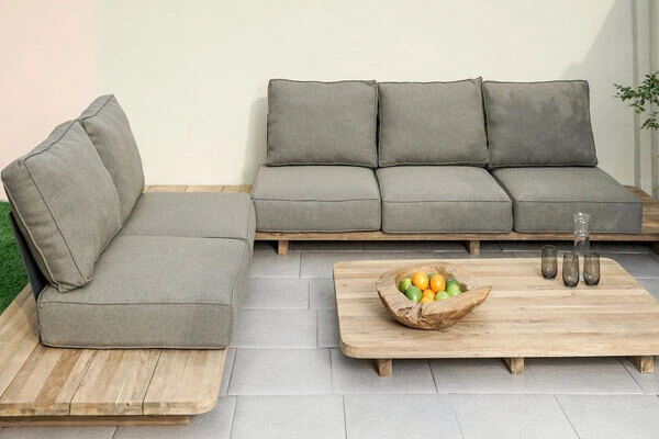 OUTFLEXX Loungemöbel, Natur, Recycled FSC®-Teak, 5 Sitzplätze, Inkl. Kissen 11 OUTFLEXX Loungemöbel, Natur, Recycled FSC®-Teak, 5 Sitzplätze, Inkl. Kissen - Image 9