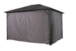 OUTFLEXX Hardtop Pavillon, Braun, Aluminium, 300x365cm, Inkl. Seitenteile Und Insektennetz -Gartenblick Geschaft 9 20386.jpg