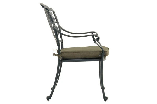 HARTMAN Amalfi Sitzgruppe, Dunkelgrün, Alu-Guss, 4 Diningsessel, Inkl. Polster, Ø120cm 11 HARTMAN Amalfi Sitzgruppe, Dunkelgrün, Alu-Guss, 4 Diningsessel, Inkl. Polster, Ø120cm - Image 9